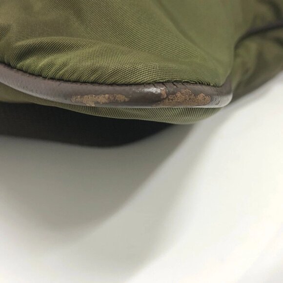 PRADA Triangle logo Crossbody Shoulder Bag Nylon khaki/SilverHardware - Picture 12 of 12